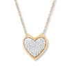Thumbnail Image 0 of Heart Necklace 1/15 ct tw Diamonds 10K Yellow Gold 18"