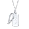Thumbnail Image 0 of "Faith" Diamond Angel Wing Necklace 1/20 ct tw Sterling Silver