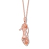 Thumbnail Image 2 of Emmy London Diamond Shoe Necklace 1/5 ct tw 10K Rose Gold 20"