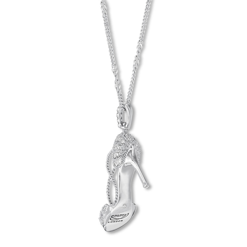 Emmy London Diamond Shoe Necklace 1/5 ct tw Sterling Silver