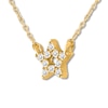 Thumbnail Image 2 of Diamond Star Necklace 10K Yellow Gold 18"