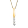 Thumbnail Image 0 of 3-Stone Diamond Necklace 1/4 ct tw Round-cut 10K Yellow Gold 18"