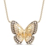 Thumbnail Image 0 of Le Vian Diamond Butterfly Necklace 5/8 ct tw 14K Honey Gold 18"