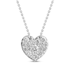 Thumbnail Image 0 of Lab-Created Diamonds by KAY Heart Necklace 1 ct tw 14K White Gold 18"