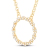 Thumbnail Image 1 of Circle of Gratitude Diamond Necklace 1/8 ct tw Round-cut 10K Yellow Gold 19"