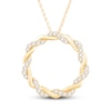 Thumbnail Image 0 of Circle of Gratitude Diamond Necklace 3/8 ct tw Round-cut 10K Yellow Gold 19"