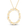 Thumbnail Image 1 of Circle of Gratitude Diamond Necklace 3/8 ct tw Round-cut 10K Yellow Gold 19"