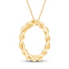 Thumbnail Image 3 of Circle of Gratitude Diamond Necklace 3/8 ct tw Round-cut 10K Yellow Gold 19"