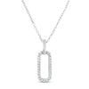 Thumbnail Image 0 of Diamond Paperclip Necklace Sterling Silver 18"