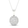 Thumbnail Image 0 of Multi-Diamond Necklace 1/2 ct tw Round-Cut 10K White Gold 18"