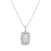 Thumbnail Image 0 of Forever Connected Diamond Necklace 1/2 ct tw Princess & Round-cut 10K White Gold 18"