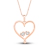 Thumbnail Image 0 of Diamond Heart Necklace 10K Rose Gold 18"