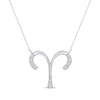 Thumbnail Image 0 of Diamond Aries Necklace 1/10 ct tw Round-cut Sterling Silver 18"