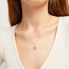 Thumbnail Image 1 of Diamond Heart Necklace 1/4 ct tw Round-cut 10K Rose Gold 18"