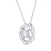 Thumbnail Image 1 of Circle of Gratitude Diamond Necklace 1/8 ct tw Round-cut Sterling Silver 19"