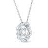 Thumbnail Image 3 of Circle of Gratitude Diamond Necklace 1/8 ct tw Round-cut Sterling Silver 19"