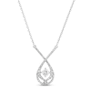 Thumbnail Image 0 of Love Entwined Diamond Necklace 1/5 ct tw Round-cut Sterling Silver 18"