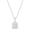 Thumbnail Image 0 of Diamond Necklace 1/4 ct tw Princess & Round-cut 10K White Gold 18"