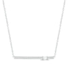 Thumbnail Image 0 of Diamond Bar Necklace 1/10 ct tw Baguette & Round-cut Sterling Silver 18"