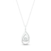 Thumbnail Image 0 of Diamond Double Teardrop Necklace 1/10 ct tw Round-cut Sterling Silver 18"