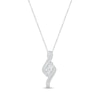 Thumbnail Image 0 of Diamond Three-Stone Swirl Necklace 1/4 ct tw Round-cut Sterling Silver 18"