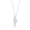 Thumbnail Image 1 of Diamond Three-Stone Swirl Necklace 1/4 ct tw Round-cut Sterling Silver 18"