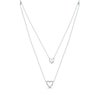 Thumbnail Image 0 of Diamond Layered Heart Necklace 1/6 ct tw Sterling Silver 30"