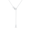 Thumbnail Image 3 of Pear-Shaped and Round-Cut Diamond Station Triple-Layer Necklace 1 ct tw 10K White Gold 16"