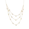 Thumbnail Image 1 of Pear-Shaped and Round-Cut Diamond Station Triple-Layer Necklace 1 ct tw 10K Yellow Gold 16"