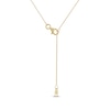Thumbnail Image 3 of Pear-Shaped and Round-Cut Diamond Station Triple-Layer Necklace 1 ct tw 10K Yellow Gold 16"