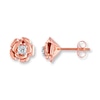 Thumbnail Image 0 of Diamond Flower Earrings 1/5 ct tw Round-cut 10K Rose Gold