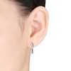 Thumbnail Image 1 of Diamond Hoop Earrings 1/4 ct tw Black & White Sterling Silver