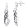 Thumbnail Image 0 of Diamond Dangle Earrings 1/6 ct tw Black & White Sterling Silver
