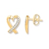Thumbnail Image 0 of Heart Earrings Diamond Accents 10K Yellow Gold