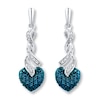 Thumbnail Image 0 of Diamond Earrings 1/5 ct tw Blue/White Sterling Silver