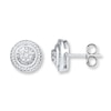 Thumbnail Image 0 of Diamond Earrings 1/2 ct tw Round & Baguette 10K White Gold