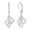 Thumbnail Image 0 of Infinity Heart Earrings 1/6 ct tw Diamonds Sterling Silver