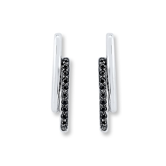Black Diamond Earrings 1 15 Carat Tw Round Cut Sterling Silver Kay Black Diamond Earrings 1 15 Carat Tw Round Cut Sterling Silver Kay