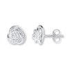 Thumbnail Image 0 of Love Knot Earrings Diamond Accents Sterling Silver