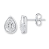Thumbnail Image 0 of Teardrop Earrings Diamond Accents Sterling Silver