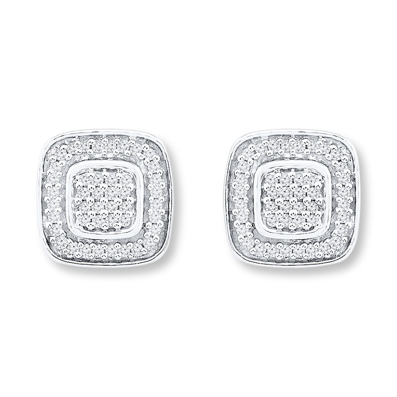 Diamond Earrings 1/6 Carat tw Sterling Silver
