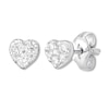 Thumbnail Image 1 of Diamond Heart Earrings 1/5 ct tw Round-cut 10K White Gold