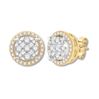 Kay jewelers gold diamond earrings Clearance