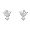 Thumbnail Image 1 of Diamond Crown Earrings Sterling Silver