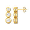 Thumbnail Image 0 of Three-Stone Diamond Earrings 1/4 ct tw Bezel 10K Yellow Gold