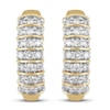 Thumbnail Image 1 of Diamond Hoop Earrings 1 ct tw Round-cut 10K Yellow Gold