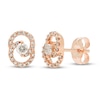 Thumbnail Image 0 of Encircled by Love Diamond Stud Earrings 1/4 ct tw Round-cut 10K Rose Gold