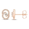 Thumbnail Image 1 of Encircled by Love Diamond Stud Earrings 1/4 ct tw Round-cut 10K Rose Gold
