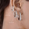 Thumbnail Image 3 of Diamond Hoop Earrings 1/2 ct tw Round-Cut 10K White Gold