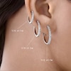 Thumbnail Image 2 of Diamond Hoop Earrings 1/2 ct tw 10K White Gold